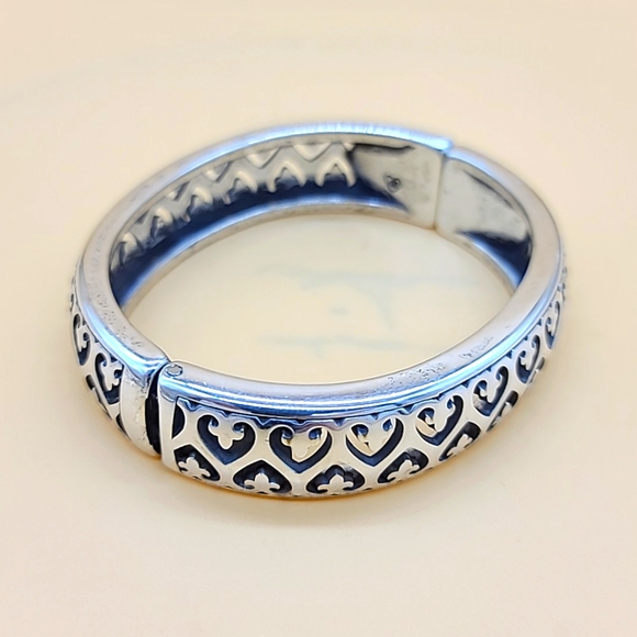 RARE! Brighton "LOS FELIZ" Set! Cut-Out Heart Pendant & Hinged Bangle Duo 💟 - Picture 10 of 14